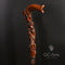 Rose Flower Dark Wooden Cane Walking Stick for women