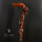 Rose Flower Dark Wooden Cane Walking Stick for women