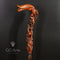 Rose Flower Dark Wooden Cane Walking Stick for women