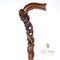 Rose Flower Dark Wooden Cane Walking Stick for women