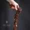 Rose Flower Dark Wooden Cane Walking Stick for women