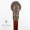 Bronze Skull Walking Stick Cane Top Knob Handle