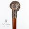 Bronze Skull Walking Stick Cane Top Knob Handle