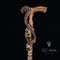 Snake Cobra & Skull wooden walking cane stick hiking Staff light