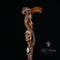 COBRA Snake with SKULL Cane Walking Stick Dark Wooden