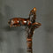 Wooden Cane Walking Stick Howling Wolf