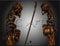 Sad Griffin Totem Extra long wooden walking stick cane Hiking staff - GC-Artis Walking Sticks Canes