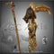 Awakening grizzly bear hand carved walking cane stick light - GC-Artis Walking Sticks Canes