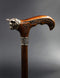 Wild Cat Gentleman Wooden Cane Walking Stick Bronze - GC-Artis Walking Sticks Canes