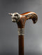 Wild Cat Gentleman Wooden Cane Walking Stick Bronze - GC-Artis Walking Sticks Canes