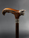 Wild Cat Gentleman Wooden Cane Walking Stick Bronze - GC-Artis Walking Sticks Canes