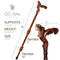 Ergonomic Palm Grip Handle Wooden Walking cane Fantasy Syren - GC-Artis Walking Sticks Canes