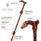 Wooden Cane Walking Stick Horse with Saddle - GC-Artis Walking Sticks Canes