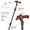 African Rhino Wooden Cane Walking Stick Ergonomic Handle - GC-Artis Walking Sticks Canes