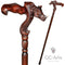 African Rhino Wooden Cane Walking Stick Ergonomic Handle - GC-Artis Walking Sticks Canes