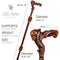 Skull Head Cane Wooden Walking Stick Anatomic Grip - GC-Artis Walking Sticks Canes