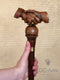 Friendship Handshape Wooden Walking Stick Cane