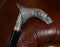 Wolf Wolfman Bronze Silver Plated Walking Stick Cane - GC-Artis Walking Sticks Canes
