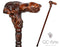 Wooden Cane Walking Stick - Bison Bull - GC-Artis Walking Sticks Canes