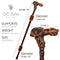 Wooden Cane Walking Stick - Bison Bull - GC-Artis Walking Sticks Canes