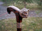 Pilot Skull Cane Walking Stick Bronze & Wooden Air forсe style - GC-Artis Walking Sticks Canes