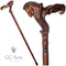 Ergonomic Palm Grip Handle Horse Wooden Cane Walking Stick 