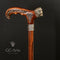 Lion Cane Walking Stick Bronze & Wooden