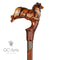 Wooden Cane Walking Stick Collie Dog 