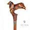 Wooden Cane Walking Stick Collie Dog 