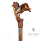 Wooden Cane Walking Stick Collie Dog 