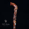 Pretty Flowers wooden walking stick cane