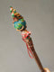Wooden Walking Staff for Santa Claus wood carved walking stick cane with Reindeer Rudolph and Elves