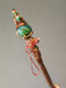 Wooden Walking Staff for Santa Claus wood carved walking stick cane with Reindeer Rudolph and Elves