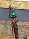 Wooden Walking Staff for Santa Claus wood carved walking stick cane with Reindeer Rudolph and Elves