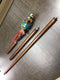 Wooden Walking Staff for Santa Claus wood carved walking stick cane with Reindeer Rudolph and Elves