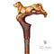 Golden Retriever Labrador Dog Wooden Cane Light Walking Stick