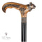 Kitty Bronze & Wood Walking Cane Stick