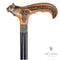 Kitty Bronze & Wood Walking Cane Stick