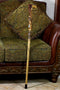 Snake Cobra & Skull wooden walking cane stick hiking Staff light - GC-Artis Walking Sticks Canes