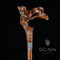 Spaniel Dog Dark wooden Walking Stick Cane