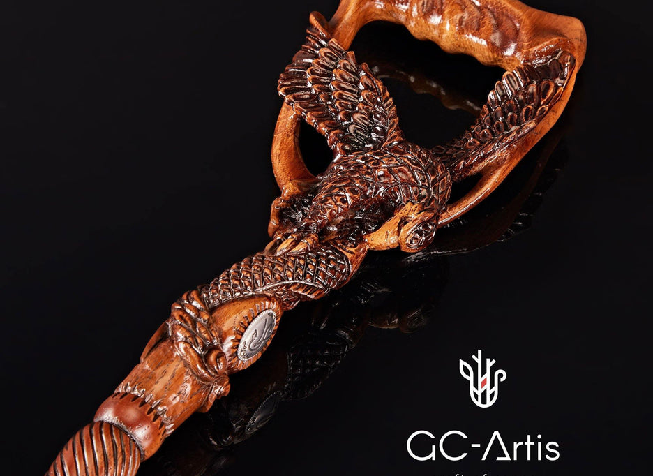 Hand carved Wooden Canes