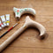 Unpainted Wooden Derby Set Assembled Kit Parts for a Custom Walking Stick Cane making