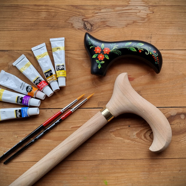 Unfinished Wooden Derby Set Assembled Kit Parts for a Custom Walking Stick Cane making