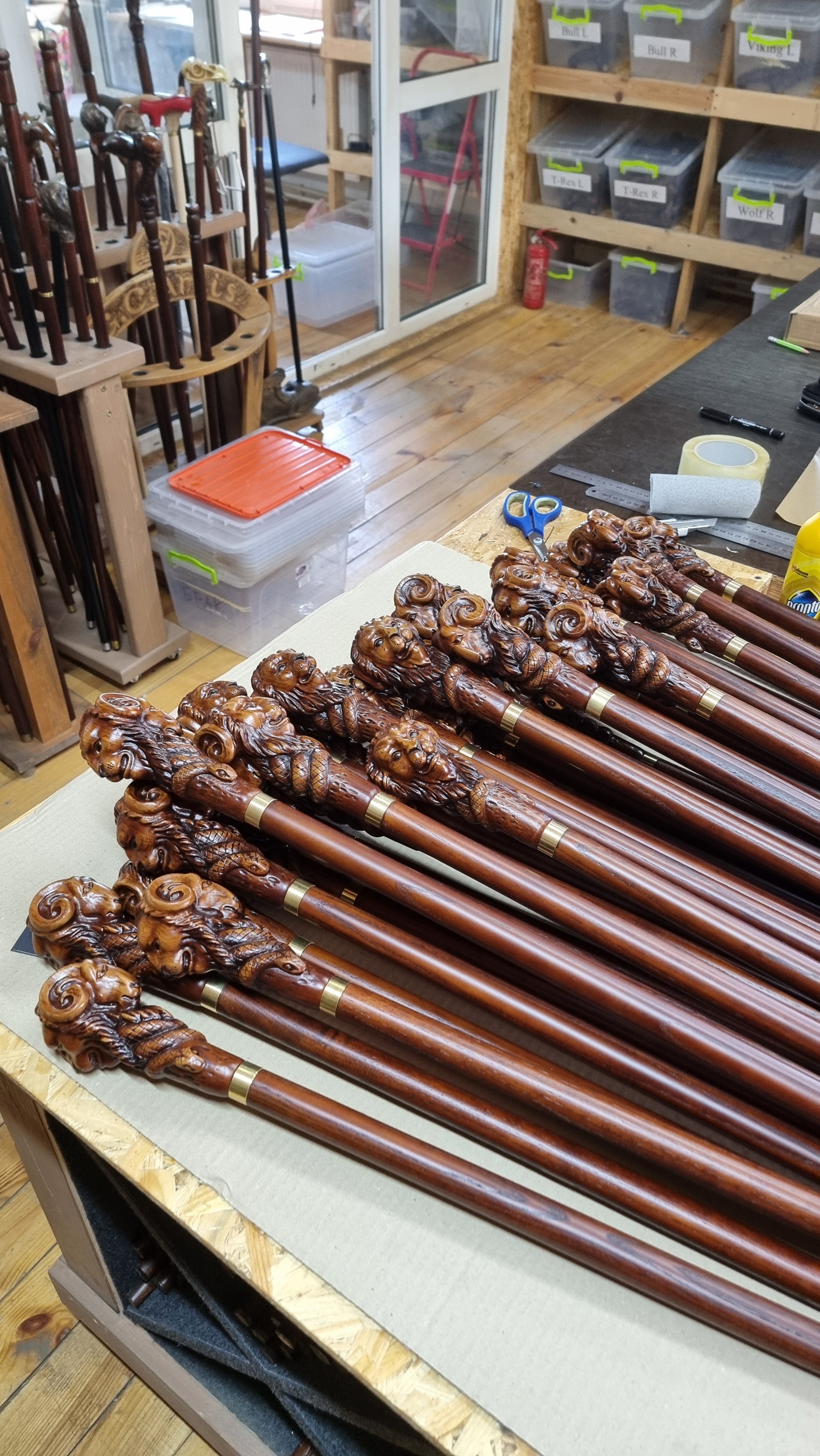 Set of 26 Wooden Walking canes Chimera - Dartmouth College 2026 (prepayment of 50%)