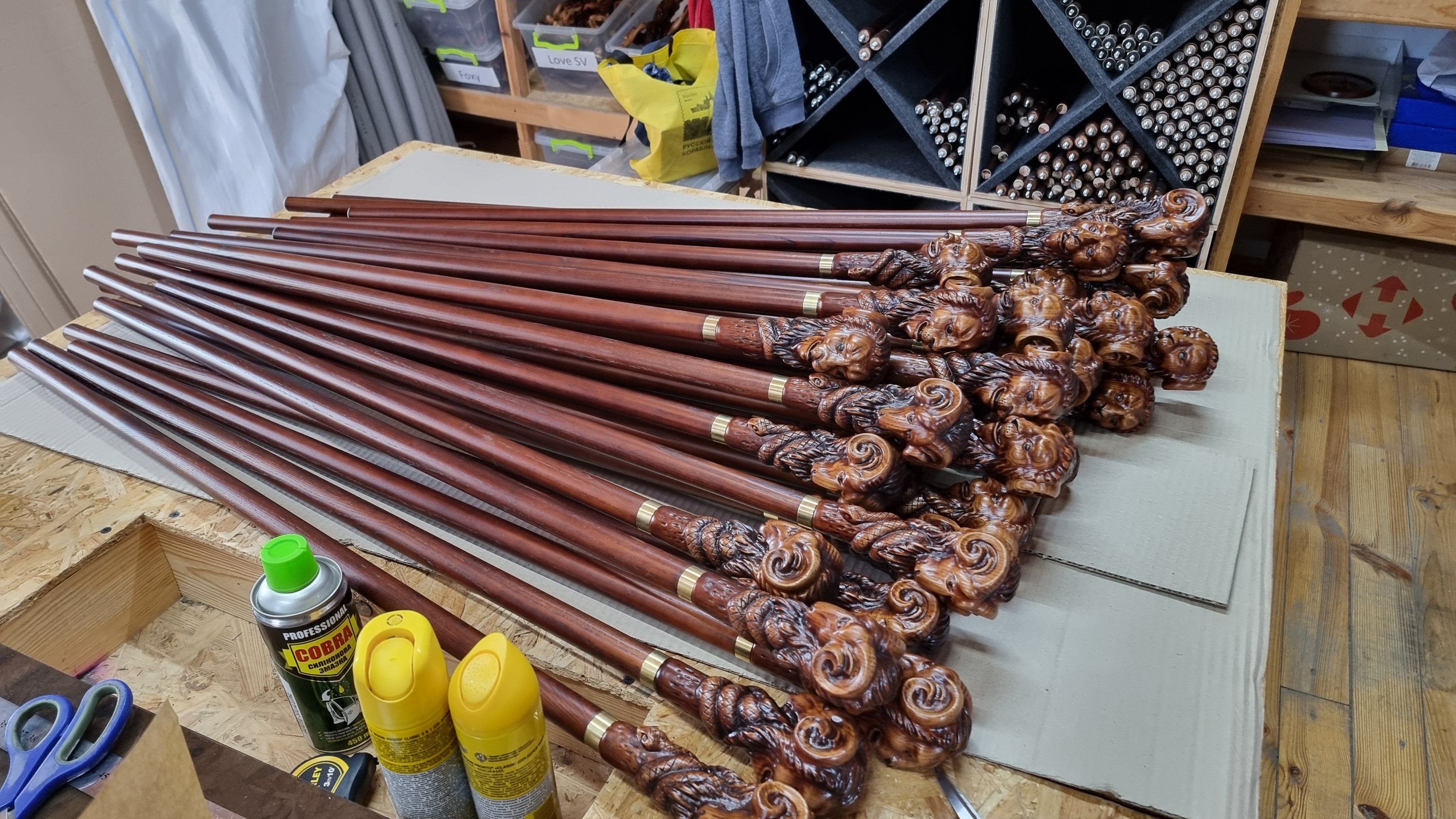 Set of 26 Wooden Walking canes Chimera - Dartmouth College 2026 (prepayment of 50%)