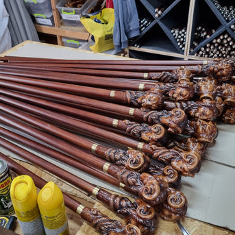 Set of 26 Wooden Walking canes Chimera - Dartmouth College 2026 (prepayment of 50%)