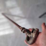 Collectible Dragon Snake Bronze Walking Stick Cane Brass Casted Artisan
