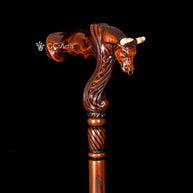 Bastón de madera de buey con mango ergonómico