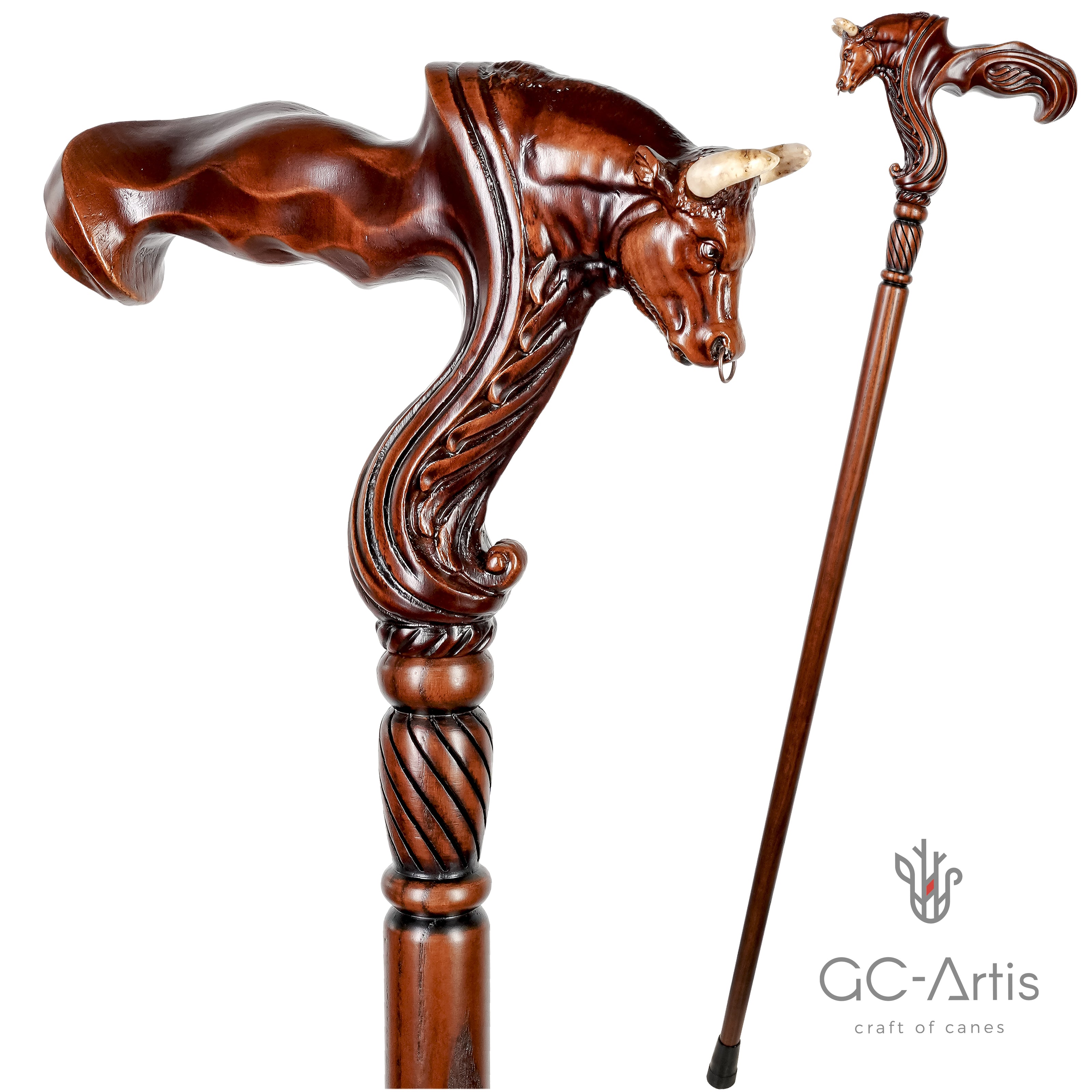 Bull – Ergonomic Walking Cane (Right Hand)