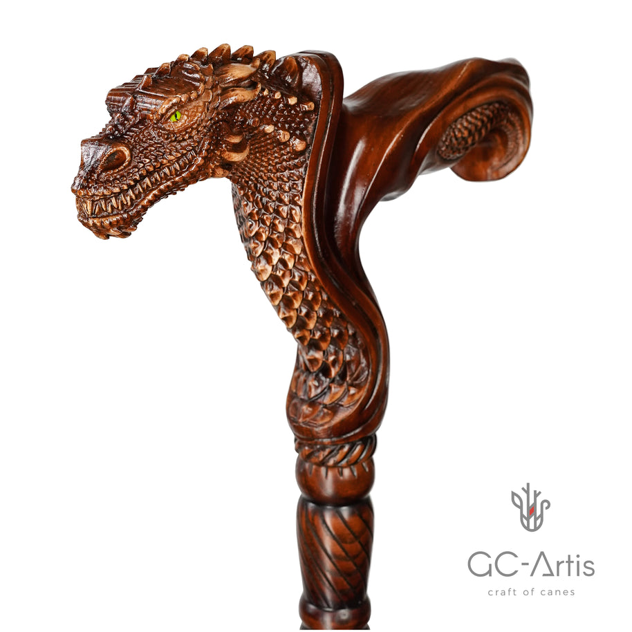 Bastón de madera Dragon con empuñadura ergonómica Palm Grip
